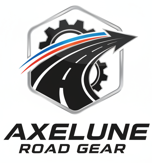 Create a unique logo, white background for Axelune Road Gear